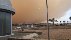 فيديو: عاصفة رملية كبيرة تجتاح ايلات واغلاق المطار